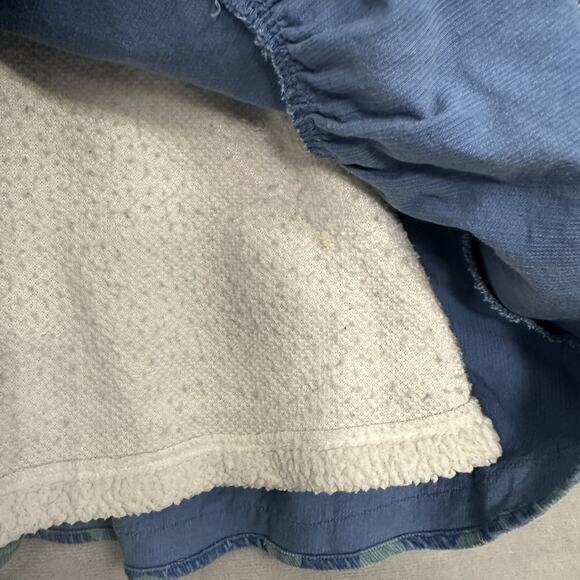Matilda Jane Polka Dot Corduroy Pea Coat Blue Sherpa Lined Ruffles Girls Size 6 - Picture 10 of 16